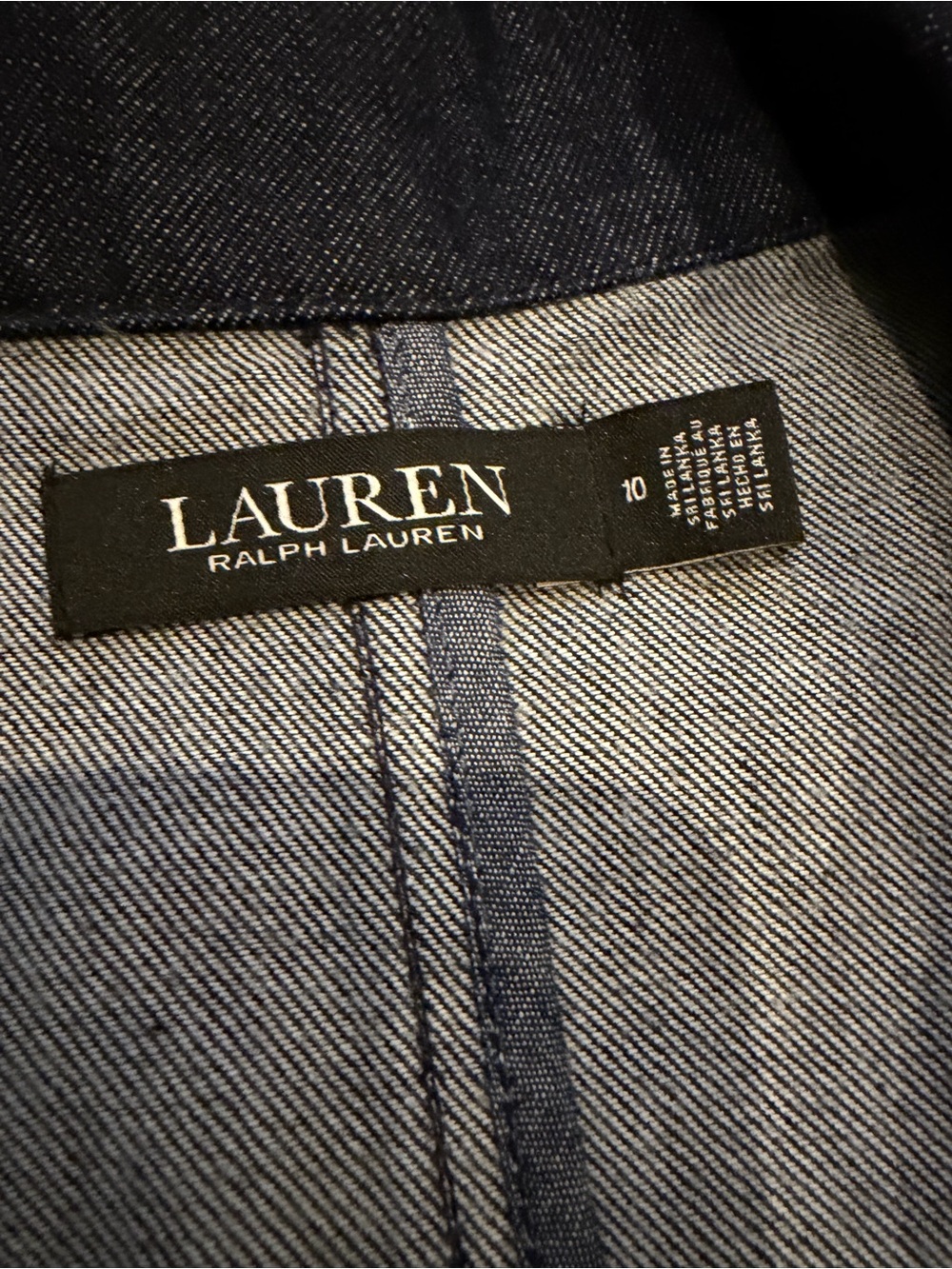 Lauren Ralph Lauren Dark Indigo Denim Blazer Blazer - Picture 3 of 6